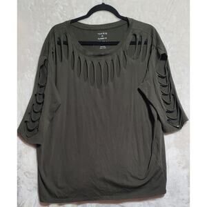 Women's Torrid Classic Fit Cutout Top Cotton Size 00 (Plus)